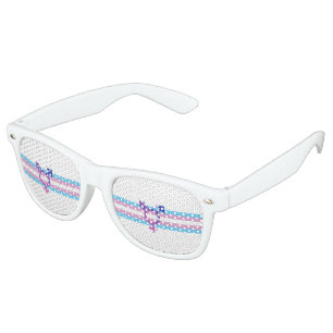 Trans Pride Flag Retro Sunglasses
