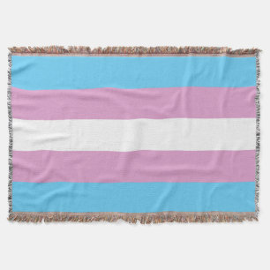 Trans Pride Flag Throw Blanket