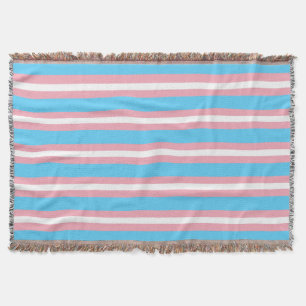 Trans Pride Flag Throw Blanket