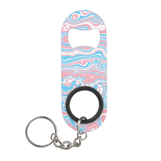 Trans Pride Flag Trippy Boho Groovy Wavy Stripes (Front)