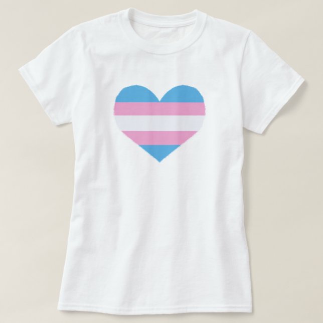 Trans Pride Heart T-Shirt (Design Front)
