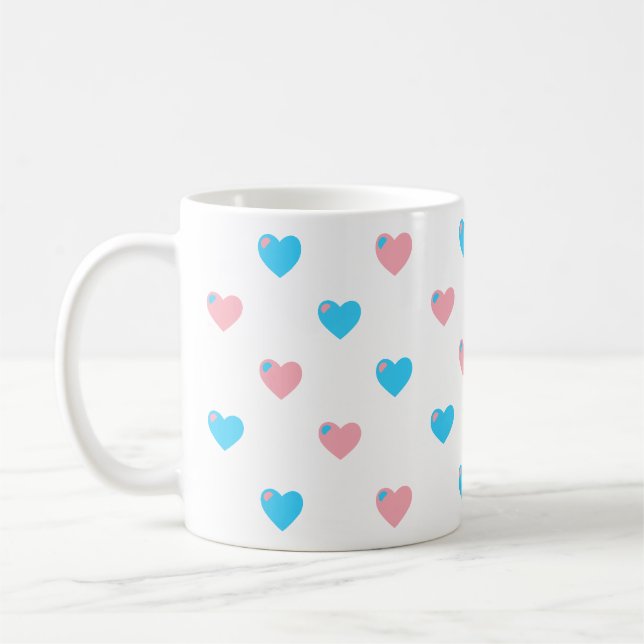 Trans Pride Hearts Mug (Left)