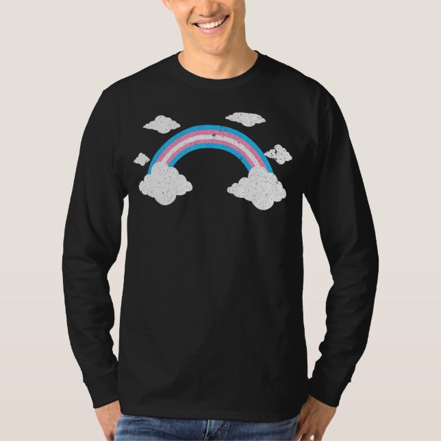 Trans Pride Month Lgbtq Transsexual Flag Rainbow T T-Shirt (Front)