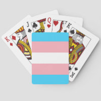 trans pride playing cards