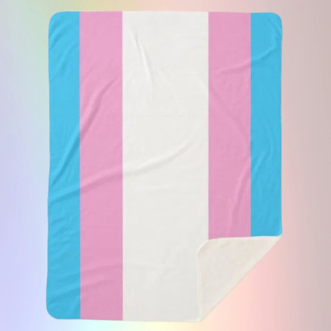 Trans Pride Sherpa Embrace Sherpa Blanket (Creator Uploaded)