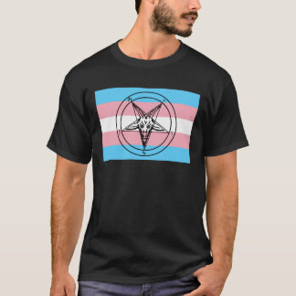 Trans Pride Sigil of Baphomet T-Shirt