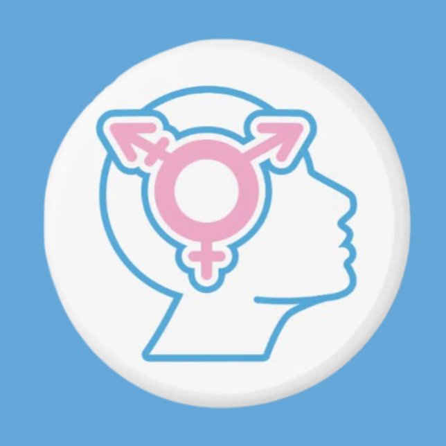 Trans Pride Symbol Magnet (Creator Uploaded)