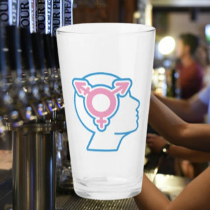Trans Pride Symbol Pint Glass