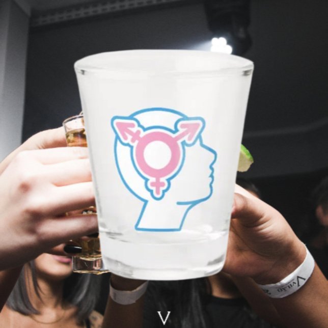 Trans Pride Symbol Shot Glass (Creator Uploaded)