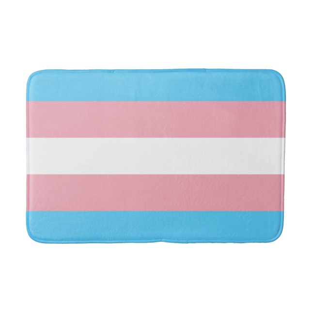 Trans Pride (Transgender Pride) Flag Bath Mat (Front)