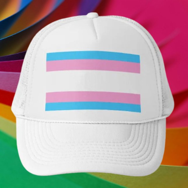 Trans Pride Trucker Hat: Drive Equality Forward Trucker Hat (Creator Uploaded)