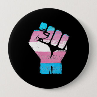 TRANS RESIST FIST - LGBTQ Vintage Artwork - 10 Cm Round Badge