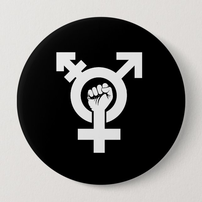 TRANS RESISTANCE SYMBOL - -  -  10 CM ROUND BADGE (Front)