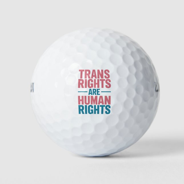 Trans Right Are Human Rights Transgender Pride Golf Balls (Front)