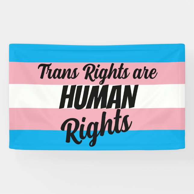 Trans Rights Are Human Rights Banner (Horizontal)