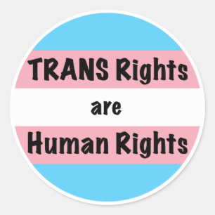 TRANS Rights are Human Rights Classic Round Sticker