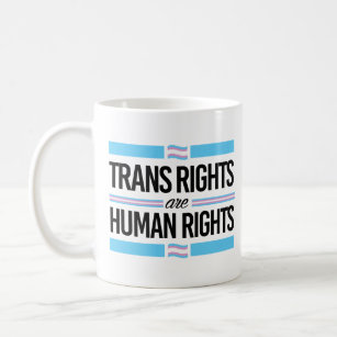 Trans rights are human rights coffee mug