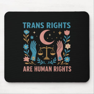 Trans Rights Are Human Rights Lgbtq Pride Protest Mouse Pad