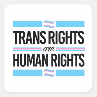 Trans rights are human rights square sticker