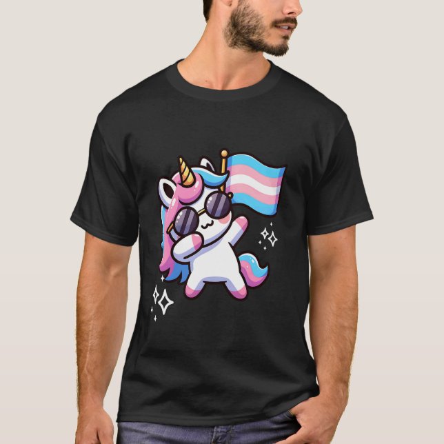 Trans Rights Are Human Rights Support T-Shirt (Front)