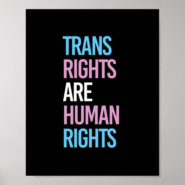 Trans rights are human rights - trans colors poster (Front)