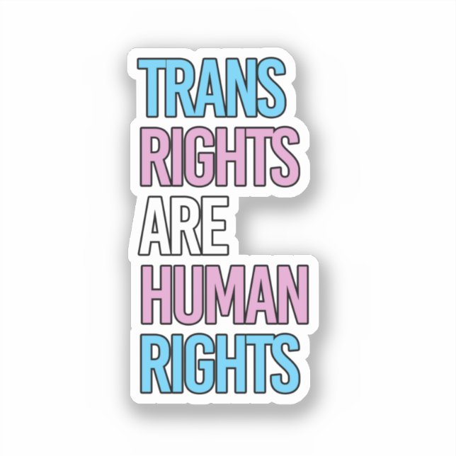 Trans rights are human rights - trans colours outl (Front)