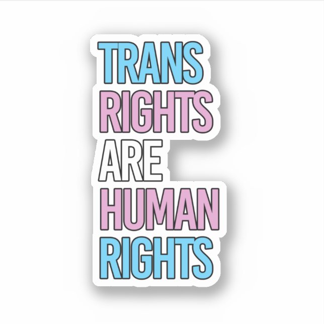 Trans rights are human rights - trans colours outl (Front)