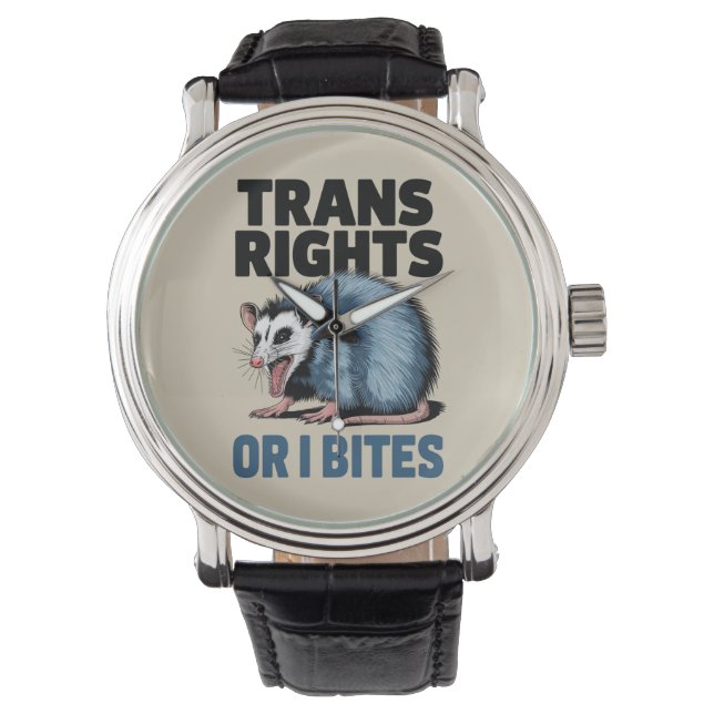 Trans Rights Or I Bites Gay Funny Lgbtq Pride  Watch (Front)