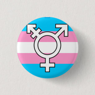 Trans Woman "T-Girl" Pride 3 Cm Round Badge