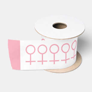 Trans Women Are Women Woman Symbol Stick Figure Satin Ribbon