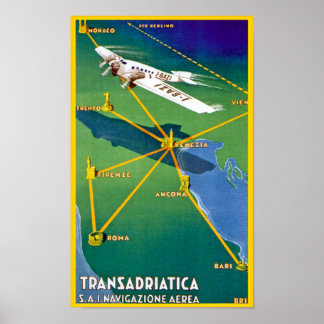 Transadriatica Navigazione Aerea Poster