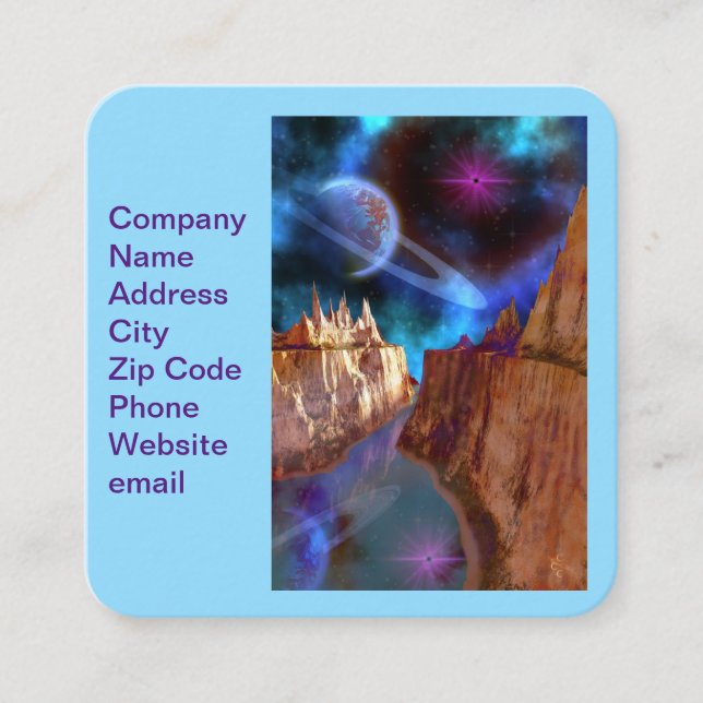 Transcendent Square Business Card (Front)