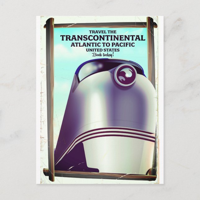 Transcontinental Railroad USA. Postcard (Front)