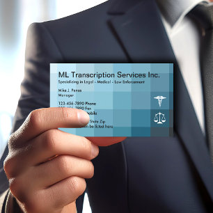Transcription Services Business Card