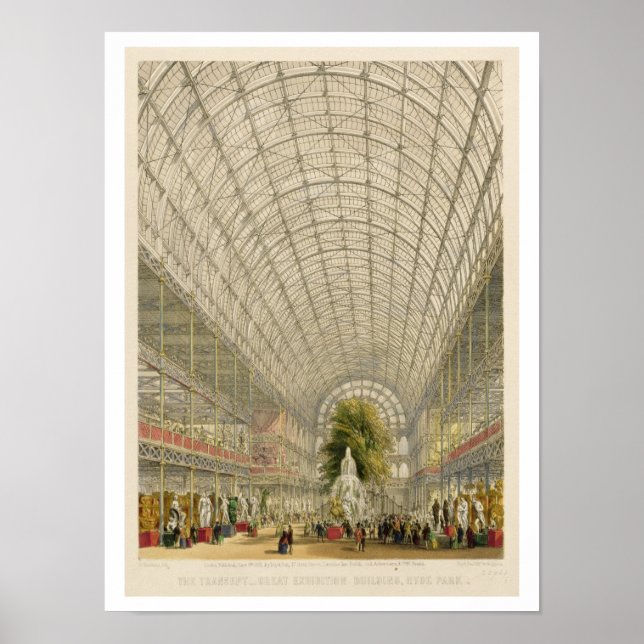 Transept of the Crystal Palace, pub. by Day and So Poster (Front)