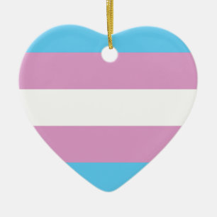 Transexual Pride Ceramic Tree Decoration