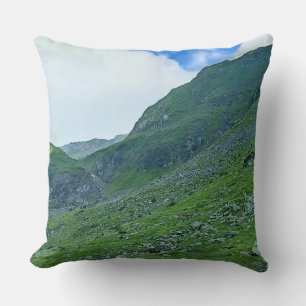 Transfagarasan Alpine Slope – Romania Photography Cushion