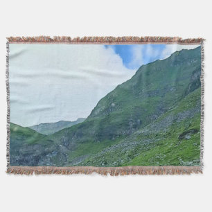 Transfagarasan Alpine Slope – Romania Photography Throw Blanket