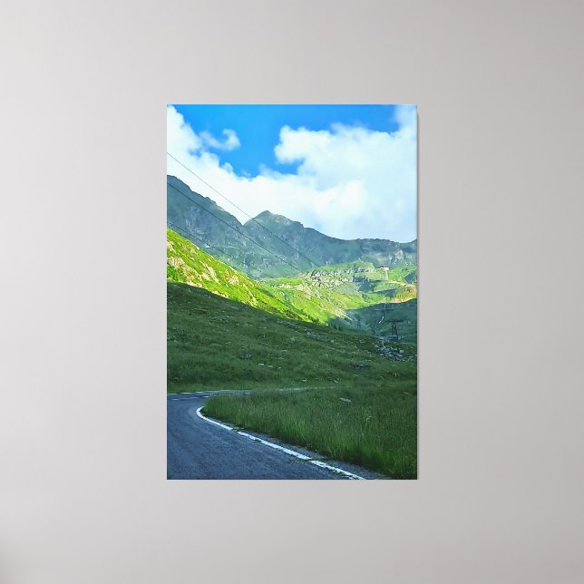 Transfagarasan Alpine View – Romania Mountain Art Canvas Print (Front)