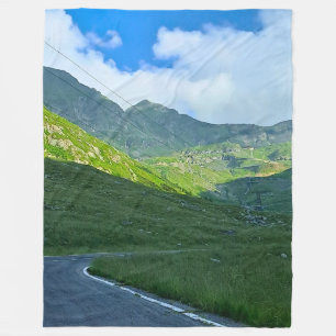 Transfagarasan Alpine View – Romania Mountain Art Fleece Blanket