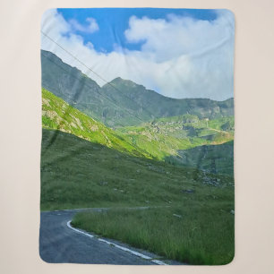Transfagarasan Alpine View – Romania Mountain Art Sherpa Blanket