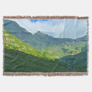 Transfagarasan Alpine View – Romania Mountain Art Throw Blanket