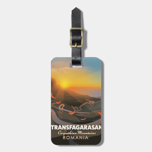 Transfagarasan,Carpathian Mountains, Romania Road Luggage Tag (Front Vertical)