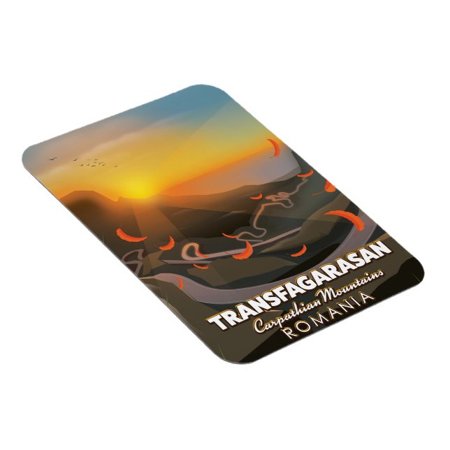 Transfagarasan,Carpathian Mountains, Romania Road Magnet (Right Side)