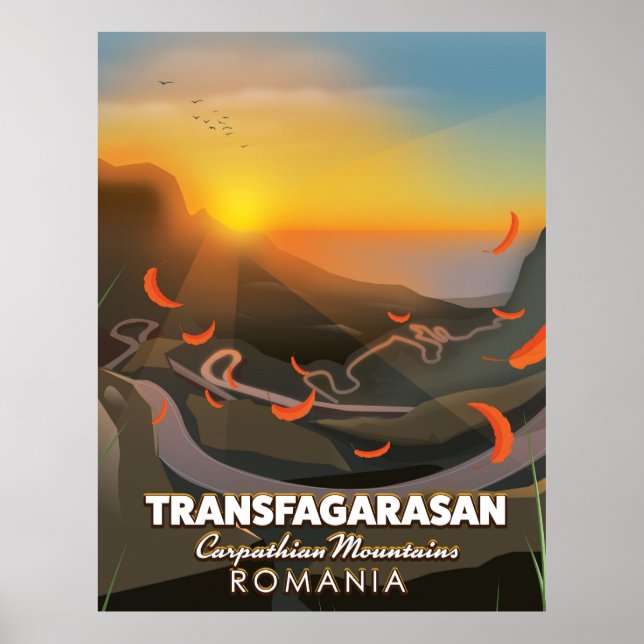 Transfagarasan,Carpathian Mountains, Romania Road Poster (Front)