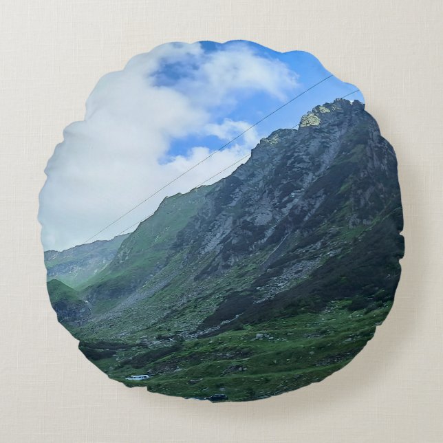 Transfagarasan Mountain Road - Romania Round Cushion (Front)