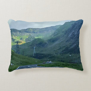 Transfagarasan Road – Carpathian Mountain Print Decorative Cushion