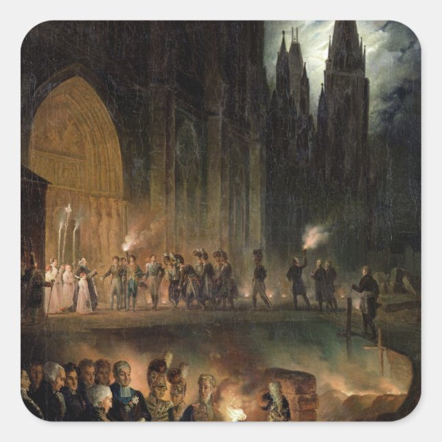 Transferring the Bones of the Royal Family Square Sticker (Front)