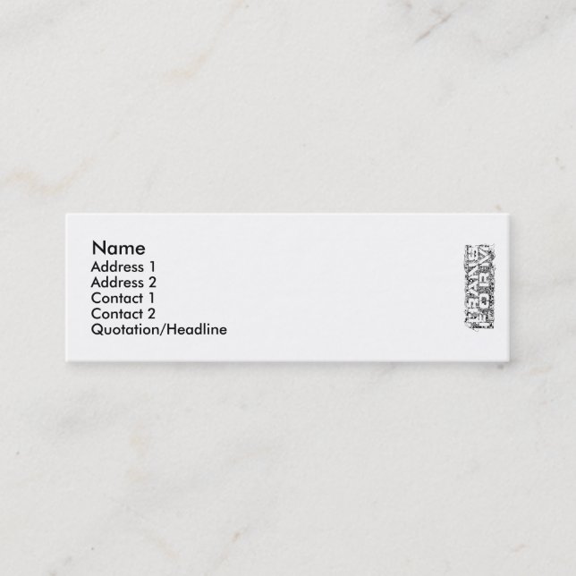 Transform Mini Business Card (Front)