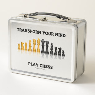 Transform Your Mind Play Chess Geek Advice Metal Lunch Box